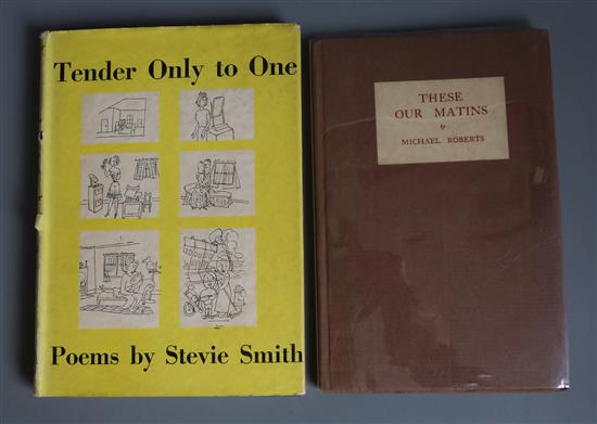 Roberts, Michael - These our Matins, 8vo, boards with paper title label, The authors first book, Elkin Mathews,